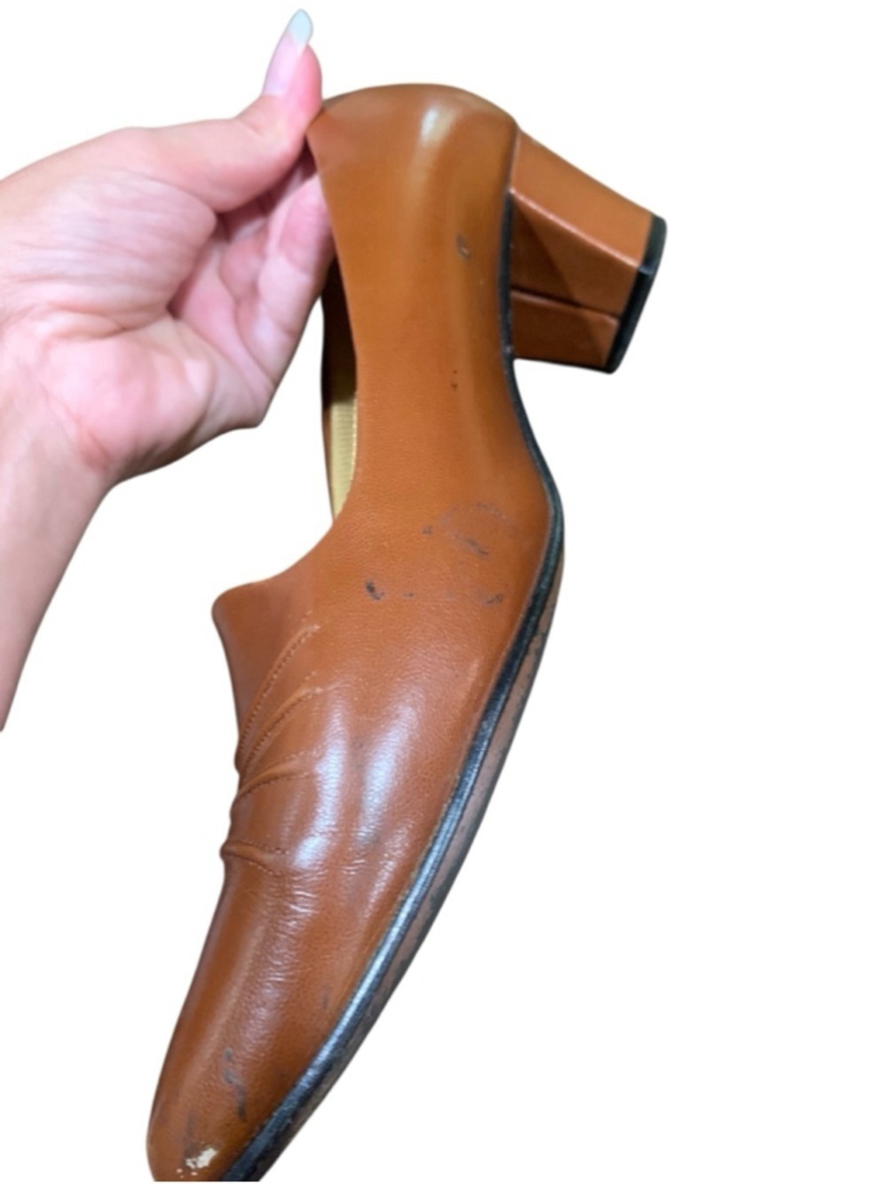 Vntg 70’s Women's Selby Brown Leather Loafers Size 7 - Picture 5 of 6